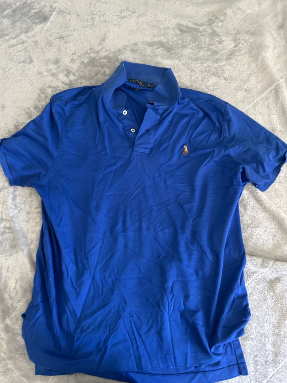 Polo by Ralph Lauren Blue Short-Sleeve Polo with Embroidered Pony